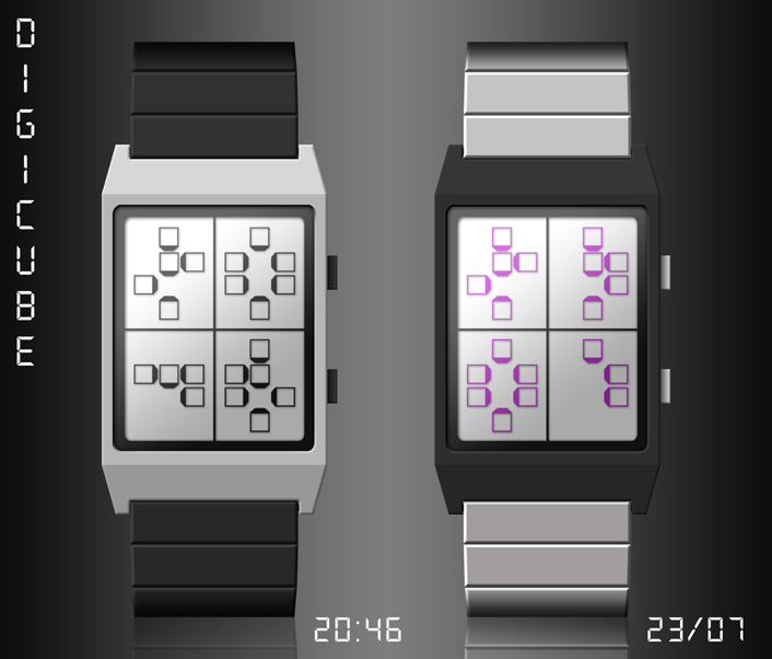 digicube_watch_design_digital_time_through_cubes_dual_color