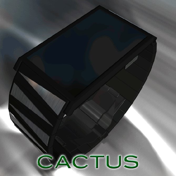 cactus_led_watch_design_with_analog_pointers_animation