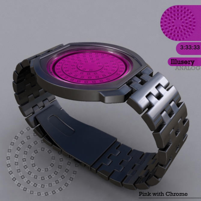 Illusory_watch_design_chrome_pink_side_view