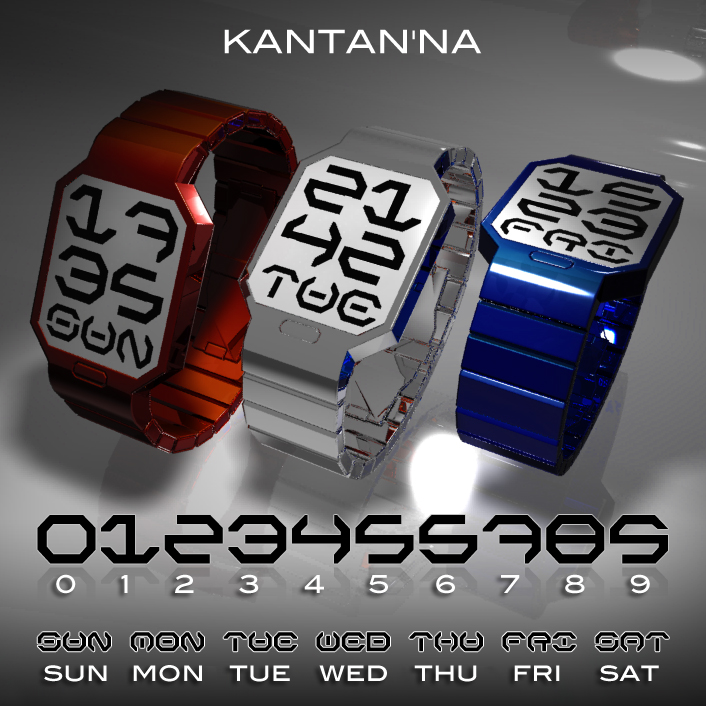 Easy To Read E-Ink Watch Design in Anodised Aluminium | Tokyoflash Japan
