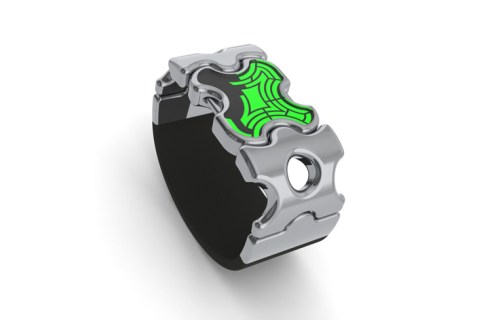 hard_shelled_led_watch_design_silver_green