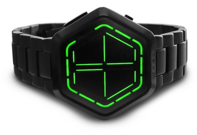 kisai_night_vision_black_usb_rechargeable_led_watch_design_from_tokyoflash_japan_green_led