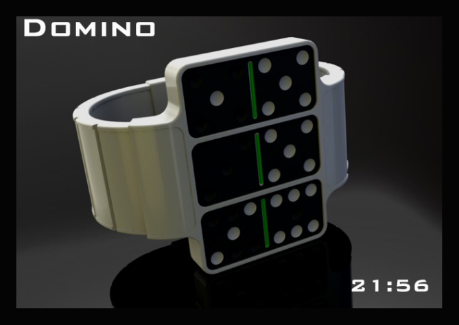 dominoes_an_led_watch_design_front_profile