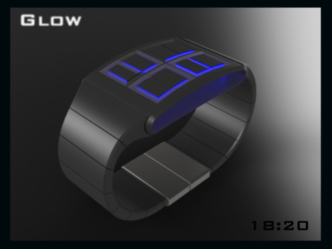 led_watch_design_glows_the_time_black_blue