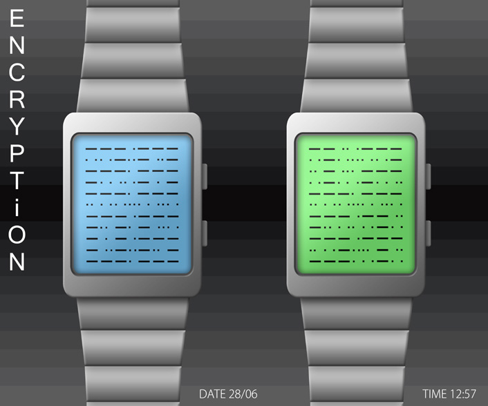 Encryption LCD watch with morse code style display. | Tokyoflash Japan