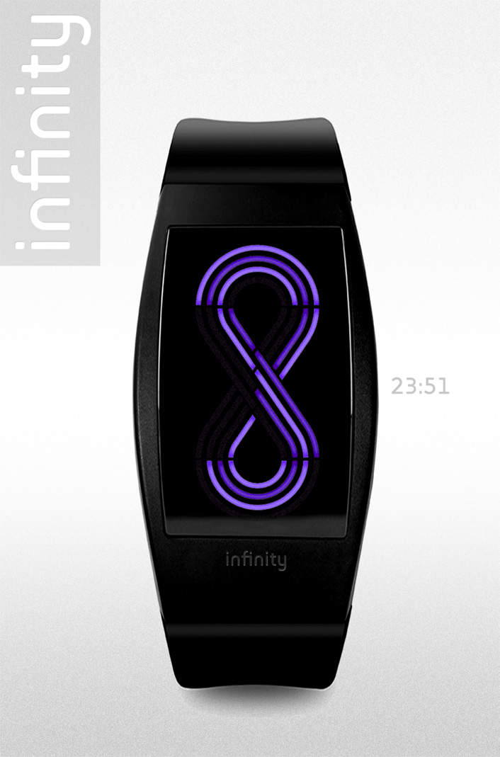 Infinity LED watch : Where time becomes a loop | Tokyoflash Japan