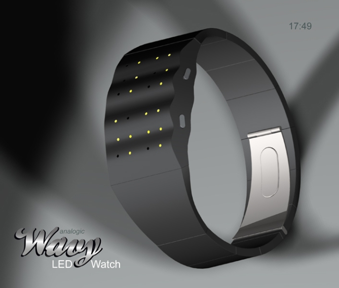 the_wavy_led_watch_embraces_an_undulating_surface_bracelet