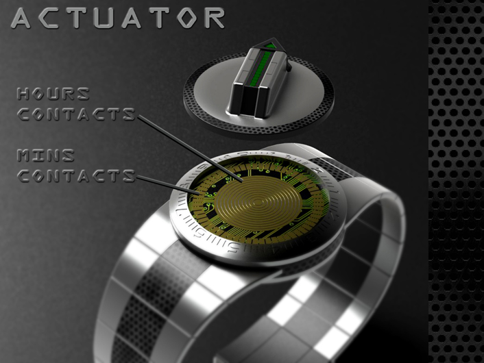 Led Dial Know LED Watch with User Actuation To Reveal Time | Tokyoflash Japan
