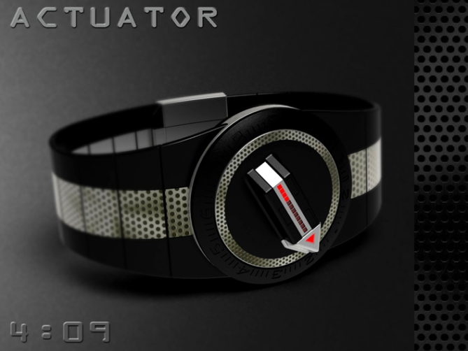 led_watch_with_user_actuation_to_reveal_time_perforated_option