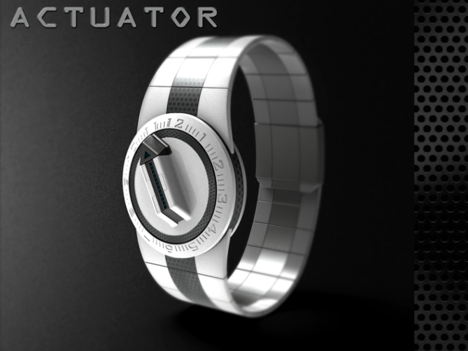 led_watch_with_user_actuation_to_reveal_time_side_profile