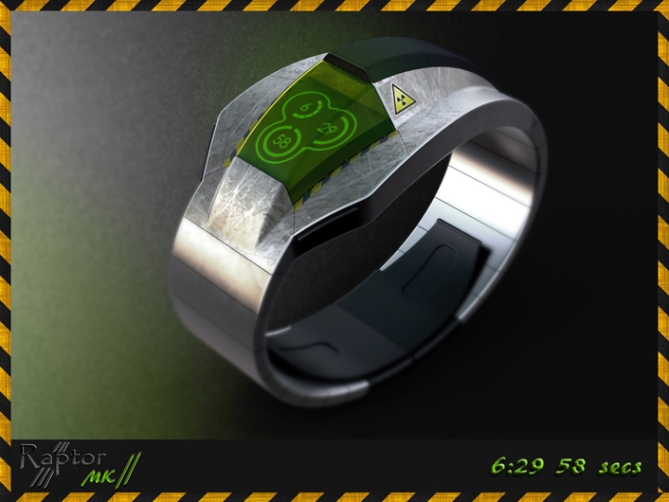 raptor_mkII_watch_design_with_spaceship_form_green