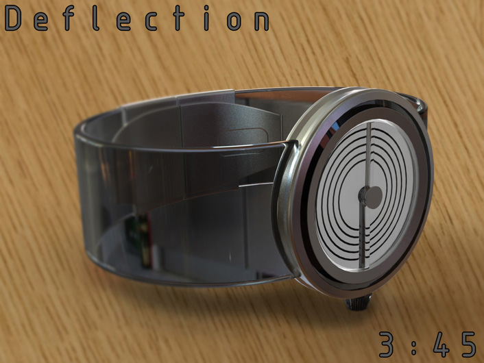 ‘Deflection’ analog watch uses optical distortion to tell the time ...