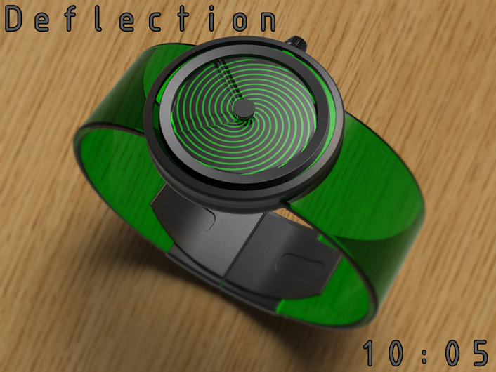 ‘Deflection’ analog watch uses optical distortion to tell the time ...