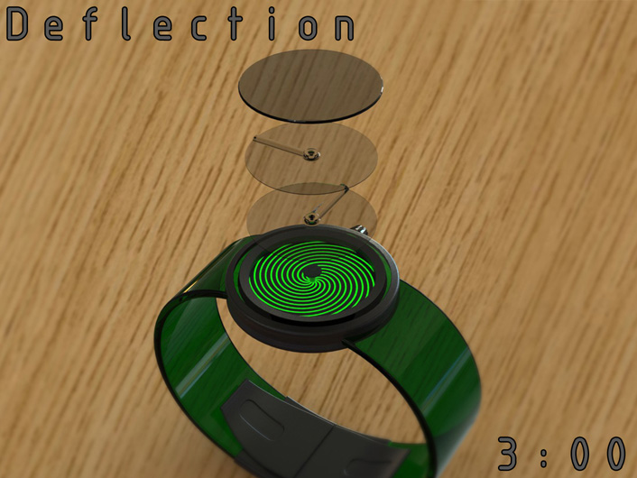 ‘Deflection’ analog watch uses optical distortion to tell the time ...