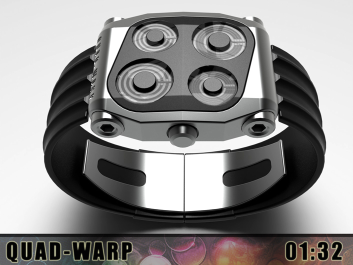 Quad-Warp : A twisted digital watch | Tokyoflash Japan